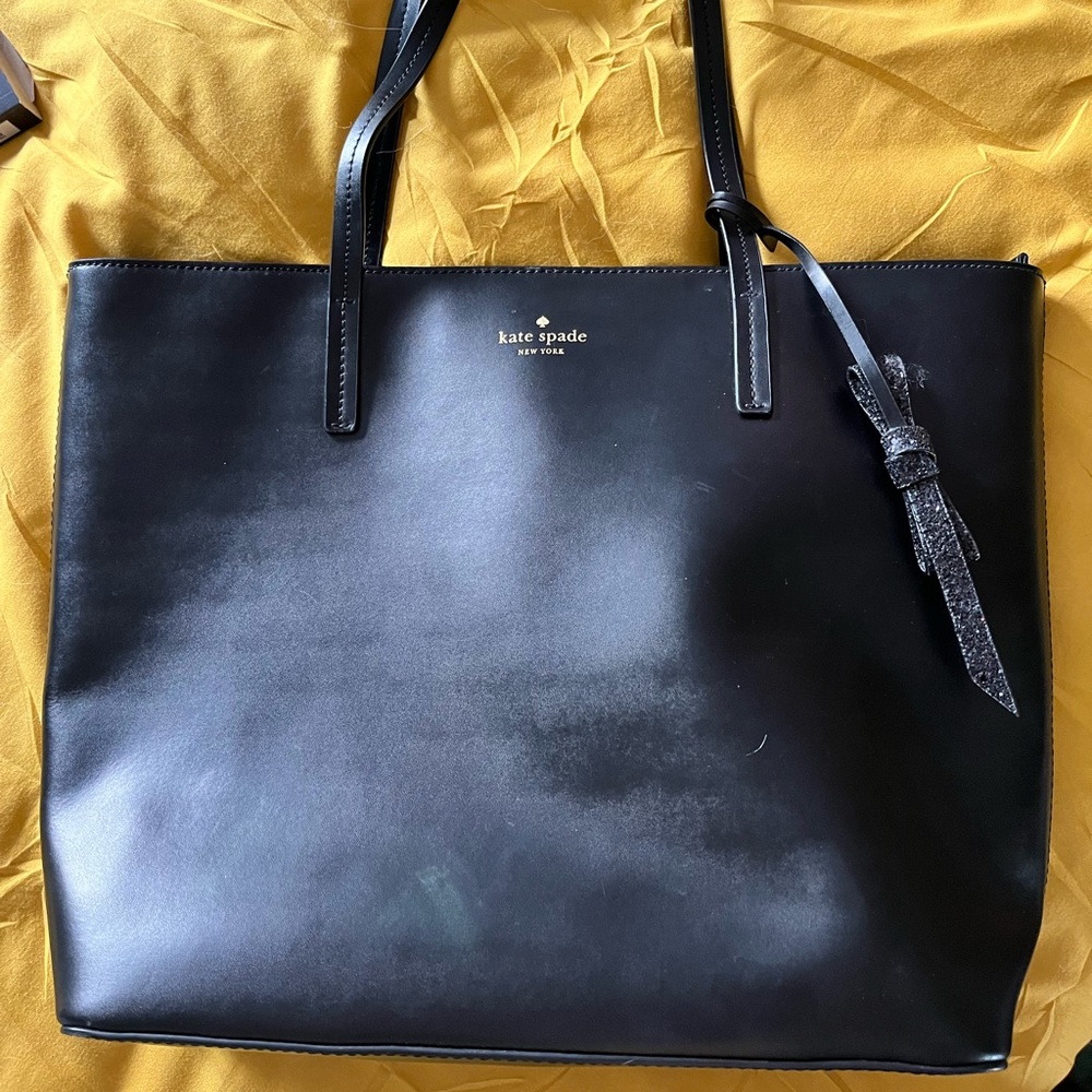 Kate Spade ♠️ black leather tote bag
